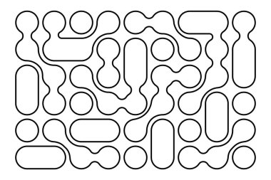 Metal desenli. Sıvı damlaları, organik kabarcıklar veya şekil değiştirme. Nöronlar ya da moleküller beyaz arkaplanda izole edilmiş. Teknoloji konsepti. Modern soyut duvar kağıdı. Vektör özet çizimi.