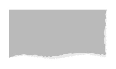 Yırtık kenarlı kağıt dilimi. Yırtık karton etiket, etiket ya da etiket eski moda tarzında. Not, not, kolaj parçası beyaz arkaplanda izole edildi. Boş pürüzlü metin kutusu şablonu.