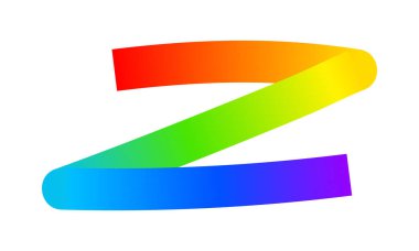 Gökkuşağı renkli karalamalar. Beyaz arka planda izole edilmiş çok renkli karalamalar. Spektrum gradyan etkisi olan organik karalama figürü. Vektör illüstrasyonu.