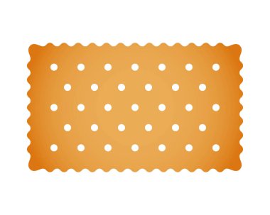 Çıtır kraker. Dikdörtgen şeklinde tatlı ya da tuzlu bisküvi. Beyaz arka planda çıtır çıtır atıştırmalıklar. Vektör çizgi film illüstrasyonu.