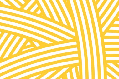 Ramen ya da erişte deseni. Makarna, tagliatelle ya da capellini arka planı. Sarı ve beyaz kıvrımlı spagetti deseni. Geleneksel İtalyan, Japon yemek baskısı Çin yemeği. Vektör düz resimleme.