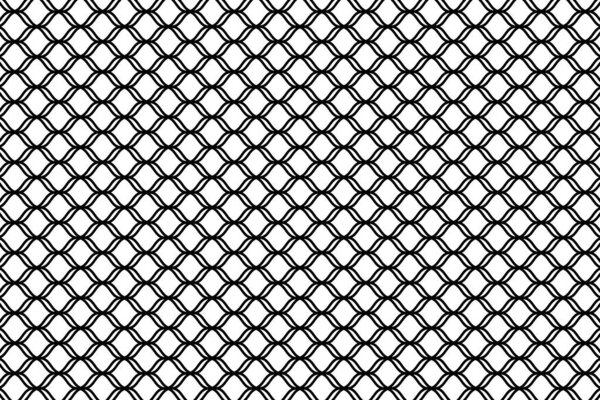 Grid or lace texture. Black mesh pattern isolated on white background. Metallic or nylon fence, fishnet, cage or lattice structure. Abstract geometric minimalistic print. Vector graphic Illustration.