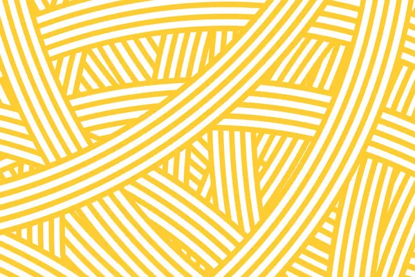 Sarı kıvrımlı çizgiler. Ramen ya da erişte deseni. Makarna, tagliatelle veya makarna arka planı. Spagetti dokusu. Geleneksel İtalyan, Japon yemek baskısı. Vektör düz resimleme.