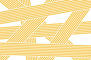 Düz turuncu çizgiler. Spagetti dokusu. Ramen ya da erişte deseni. Makarna, tagliatelle, makarna ya da capellini arka planı. Geleneksel İtalyan, Japon yemek baskısı. Vektör illüstrasyonu.