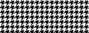 Tazı deseni. Tekrarlanan köpek dişi geçmişi. Pied de poule tekstil motifi. Ekose, atkı ya da kumaş izi. Klasik tüvit tasarımı. Damalı duoton süsü. Vektör grafik illüstrasyonu.