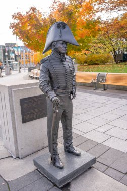 Ottawa, Ontario - 19 Ekim 2022: Kanada askeri tarihinden 14 kişinin anıldığı Ottawa 'daki Valiants Memorial, burada Charles de Salaberry.