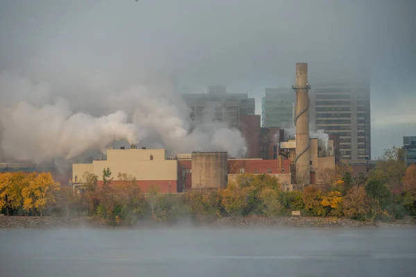 Scott Paper Mill Shores Ottawa River — Stock Photo, Image