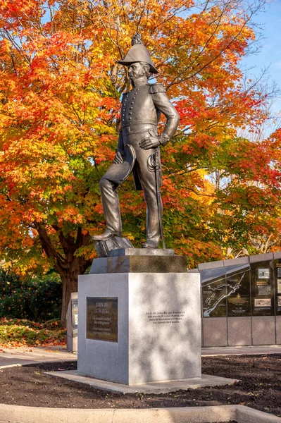 Ottawa Ontario Octobre 2022 Statue Colonel John Dans Parc Major — Photo