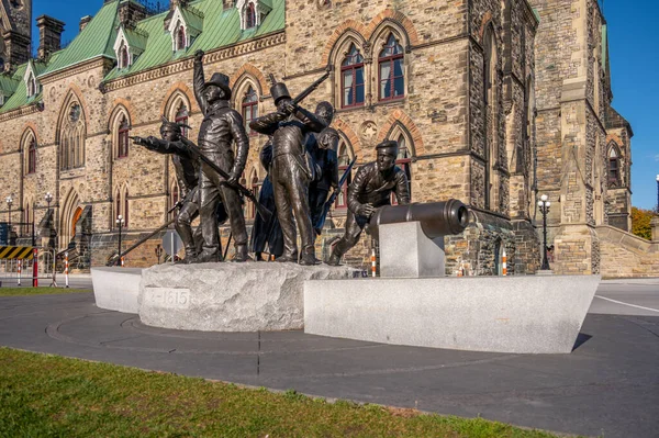Ottawa Ontario Octubre 2022 Conmemoración Guerra 1812 Frente Bloque Este — Foto de Stock