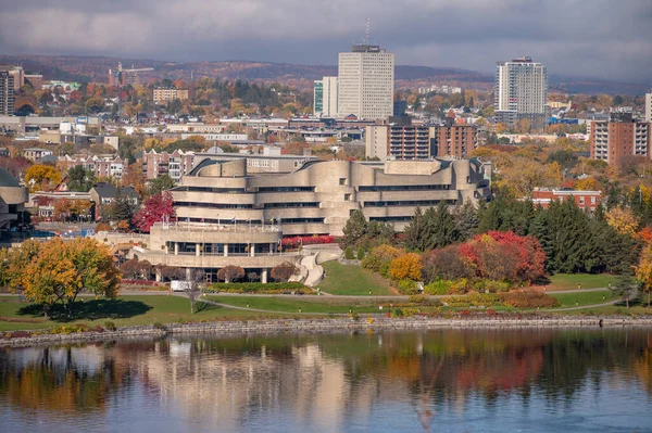 stock image Gatineau, Quebec - October 19, 2022: Facade of the Canadian Museum of History (Former known as The Canadian Museum of Civilization)