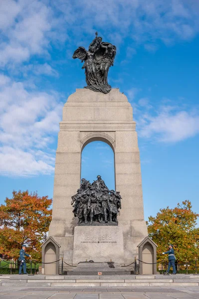 Ottawa Ontario Octubre 2022 Monumento Nacional Guerra Ottawa Así Como — Foto de Stock