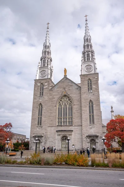 Ottawa Ontário Outubro 2022 Basílica Catedral Notre Dame Uma Basílica — Fotografia de Stock