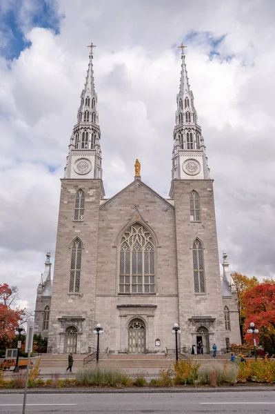 Ottawa Ontário Outubro 2022 Basílica Catedral Notre Dame Uma Basílica — Fotografia de Stock