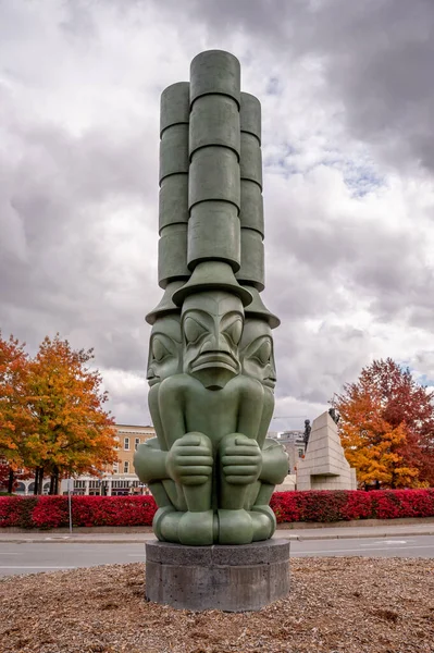 Ottawa Ontari0 October 2022 Three Watchman Statue First Nations Artist — Stock Photo, Image