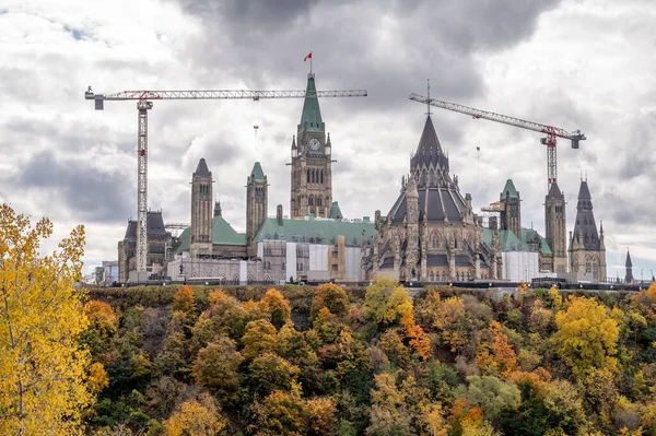 Ottawa Ontario Octubre 2022 Vista Los Edificios Del Parlamento Parliamnet — Foto de Stock