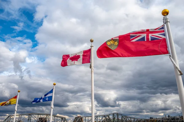 Bandiere Provinciali Canadesi Museo Canadese Storia — Foto Stock