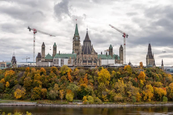 Оттава Онтарио Октября 2022 Года Вид Здания Парламента Парламентском Холме — стоковое фото