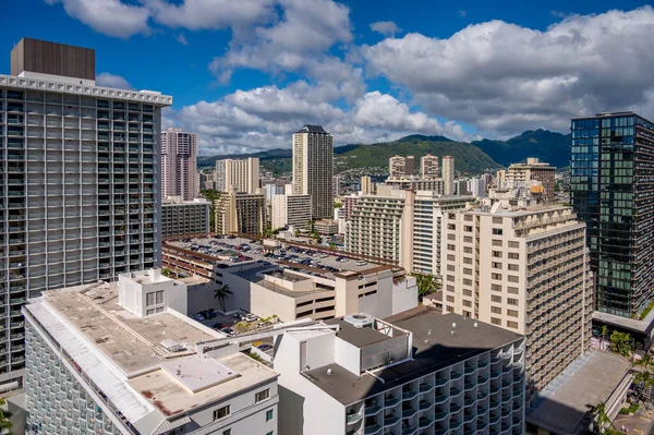 Honolulu Hawaii December 2022 View Luxury Buildings Hotels Amazing Waikiki — Stok fotoğraf