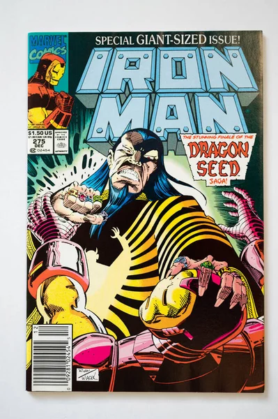 Calgary Alberta January 2023 Cover Vintage Marvel Comics Iron Man — Stock Photo, Image