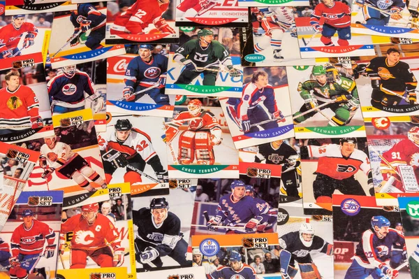 Calgary Alberta January 2023 Miscellaneous Hockey Cards 1980S Early 1990S — Stok Foto
