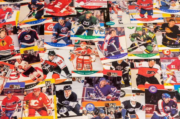 Calgary Alberta January 2023 Miscellaneous Hockey Cards 1980S Early 1990S — Fotografia de Stock