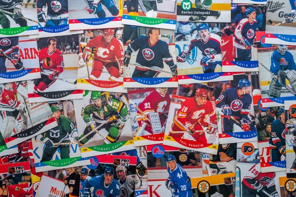 Calgary Alberta Janeiro 2023 Cartões Comerciais Hóquei Jogador Liga Nacional — Fotografia de Stock