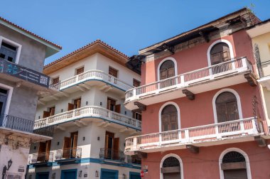 Panama Şehri, Panama - 1 Nisan 2023: Panama şehrinin muhteşem Eski Çeyreği.