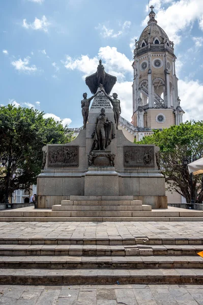 Panama City Panama April 2023 Ansichten Des Somon Bolivar Plaza — Stockfoto