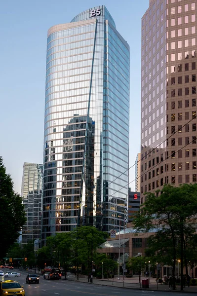 Ванкувер Британская Колумбия Мая 2023 Office Towers Vancouver Downtown Financial — стоковое фото