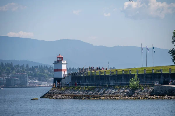 Faro Brockton Point Stanley Park Vancouver Canada — Foto Stock