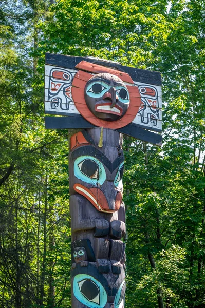 Vancouver British Columbia Mayıs 2023 Güzel Stanley Park Vancouver Totem — Stok fotoğraf