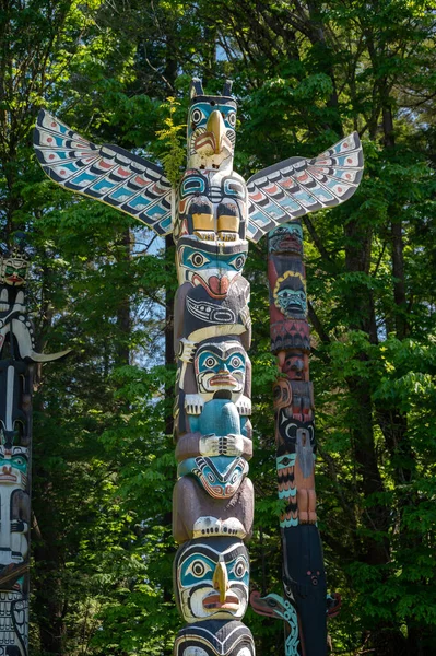 Vancouver British Columbia Maj 2023 Totempålar Vackra Stanley Park Vancouver — Stockfoto