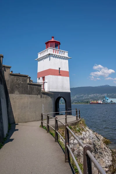 Faro Brockton Point Stanley Park Vancouver Canada — Foto Stock