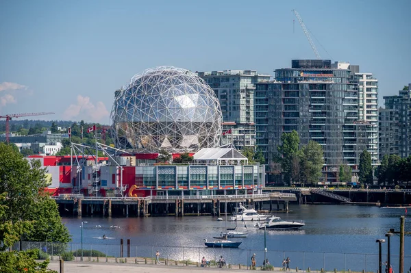 Vancouver Colombie Britannique Extérieur Science World Dessus False Creek Vancouver — Photo