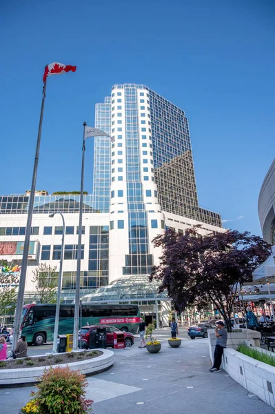 Vancouver Colúmbia Britânica Maio 2023 Canada Place Pan Pacific Hotel — Fotografia de Stock
