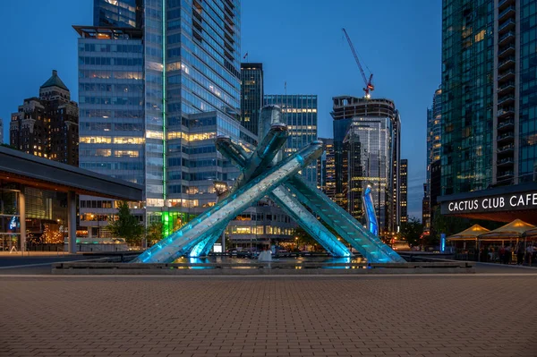 Vancouver British Columbia Maj 2023 Olympic Cauldron Vid Vancouver Convention — Stockfoto