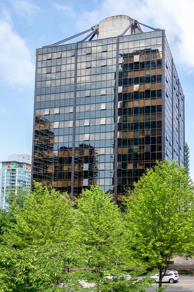 Vancouver Columbia Británica Mayo 2023 Vistas Del Emblemático Edificio Qube — Foto de Stock