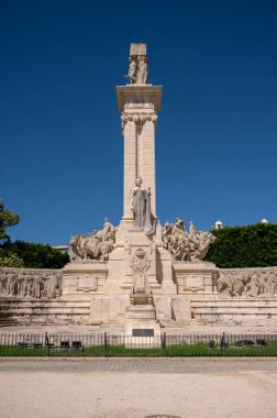 Cadiz, İspanya - 23 Temmuz 2023: Cadiz 'deki 1812 dağ anayasası.