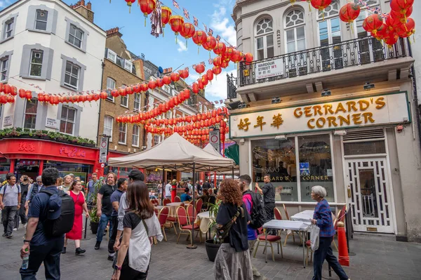 英国伦敦 2023年7月19日 英国伦敦繁华的唐人街景观 — 图库照片