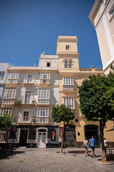 Cádiz España Julio 2023 Hermosas Calles Arquitectura Casco Antiguo Cádiz — Foto de Stock