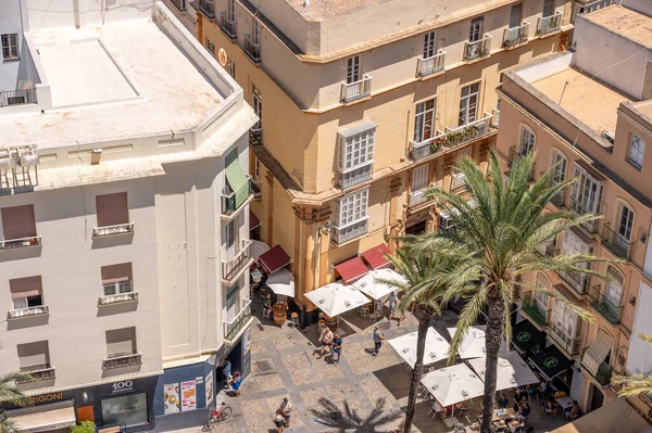 Vista Panorâmica Bela Cidade Velha Cádiz Ponto Vista Catedral — Fotografia de Stock