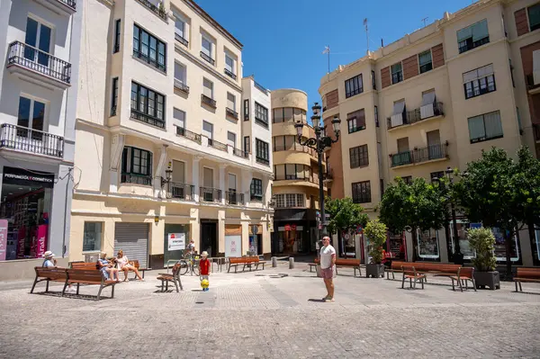 Cadiz Spanien Juli 2023 Vackra Gator Och Arkitektur Gamla Stan — Stockfoto