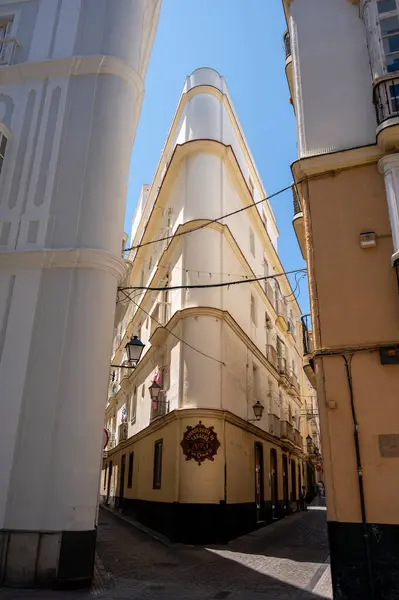 Cadiz Spanien Juli 2023 Vackra Gator Och Arkitektur Gamla Stan — Stockfoto