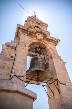 Valencia, İspanya - 25 Temmuz 2023: Güzel Valencia Katedrali, Çaresiz Virgen Bazilikası.