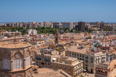 Valancia 'nın ana Katedrali' nin kulesinden Valancia 'nın manzarası.