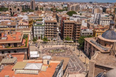 Valancia 'nın ana Katedrali' nin kulesinden Valancia 'nın manzarası.