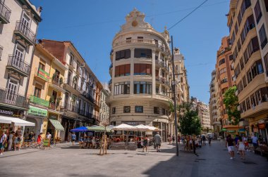 Valencia, İspanya - 25 Temmuz 2023: Güzel bina Valencia, İspanya.