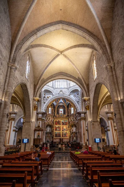 Valencia Spanien Juli 2023 Sköna Valenciakatedralen Basilikan Virgen Den Hjälplösa — Stockfoto