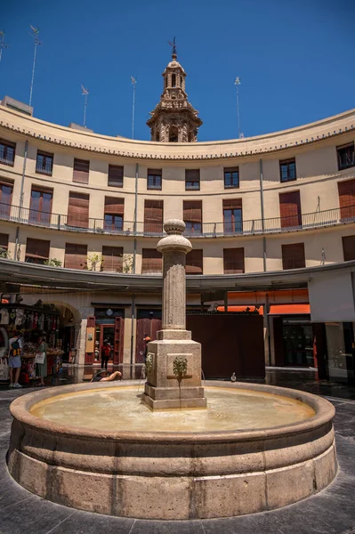 Valencie Španělsko Července 2023 Krásné Plaza Redona Valencii Španělsko — Stock fotografie