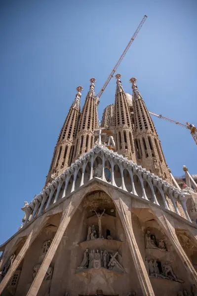 Barcelona Španělsko Července 2023 Detail Památky Chrámu Sagrada Familia Barceloně — Stock fotografie